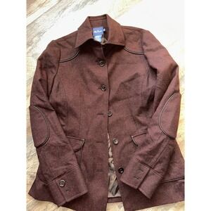 faconnable women wool peacoat coat medium